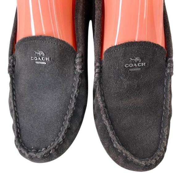 COACH Amber Suede Leather Loafer in Gray Women’s Size 8.5B Narrow - Picture 7 of 14